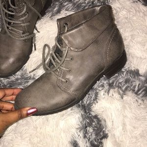 Grey ankle boots